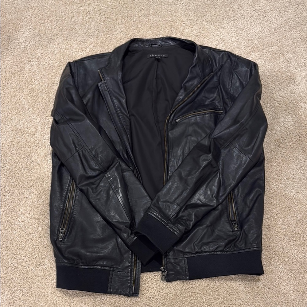 Theory lamb leather jacket